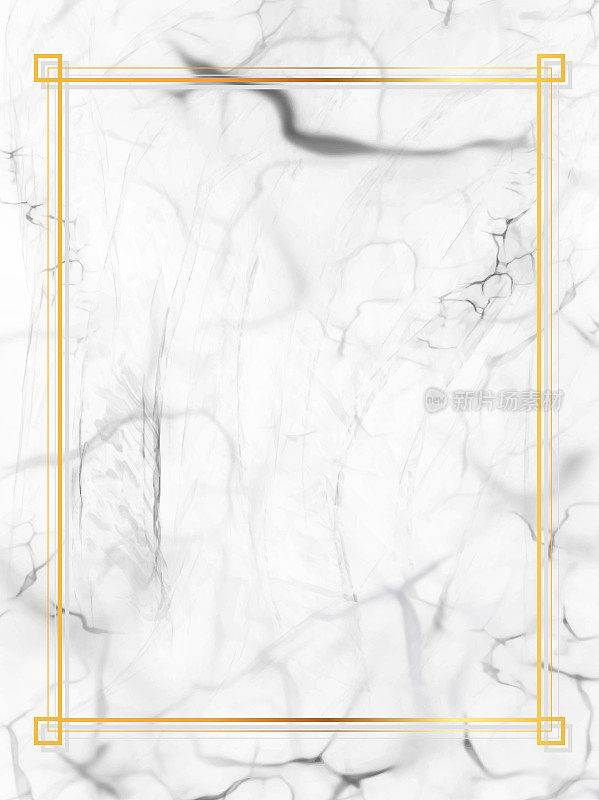 White Marble Texture Vector Background with Gold Frame, useful to create surface effect for your design products such as background of greeting cards, wedding invitation cards, labels, architectural and decorative patterns. Trendy template inspiration for